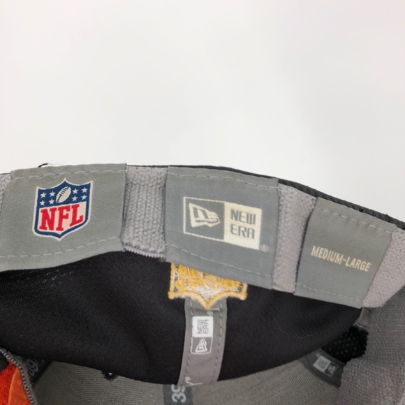 New Era NFL Pro Bowl Cap Orange Black Size M-L Football Embroidered Patch Vented - Picture 7 of 11